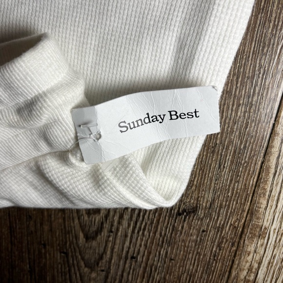 Sunday Best Aritzia NWT Baby Waffle Pant in White Size XS - Picture 6 of 9